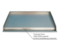 Plancha à gaz en acier inoxydable pour cuisine extérieure BBQ avec 3x13 600 BTU et brûleurs en fonte
