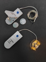 Lampu LED Kawat Tembaga Bertenaga Baterai CR2032 dengan Fungsi Timer, Lampu Peri Mini untuk Kotak Hadiah, Stoples, Dekorasi Pesta Pernikahan