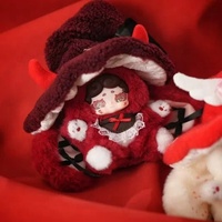 Authentique Lucky Deer Nai Goodnight Bunny Witch Letter Glass Troisième Génération Blind Box Doll Hand Pendant Gift Plush Toys
