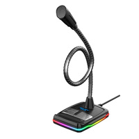 Microphone Flexible à col de cygne avec bras muet, Microphone, PC, filet, appels, jeu en direct, fonctionne à la maison, pour PS4