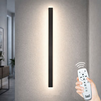 Applique murale extérieure moderne pour maison, luminaires muraux extérieurs IP65, applique murale linéaire extérieure dimmable