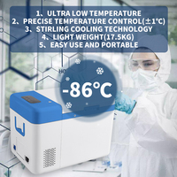 Réfrigérateur médical portable mini solaire 12V DC à température unique de -86°C, 25L, système de refroidissement Stirling, pour usage vaccinal 1C