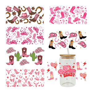 Pegatinas DTF UV para Vasos de 16oz, Diseño Sweetheart Cowgirl, Estilo Western Fantasy, Envolturas para Vasos DTF UV, Fútbol NRL - Product Image 1