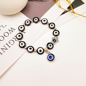Turkish Blue Eye Palm Elastic <b>Bracelet</b> Evil Eye Minimalist Jewelry Gift Accessory Yiwu Origin Zinc Alloy Charm <b>Bracelet</b> - Product Image 4