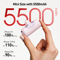 IWALK Nueva Generación USB C cargador portátil 22,5 W carga rápida 5500mAh Mini lindo banco de energía inalámbrico con pantalla de batería LED