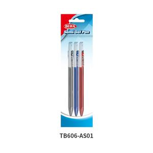 Stylo semi-<span class=keywords><strong>gel</strong></span> BEIFA TB606 0,5 mm à pointe ST, <span class=keywords><strong>action</strong></span> latérale, 3 couleurs d'encre, écriture fluide, séchage rapide, prix d'usine, personnalisable - Product Image 3