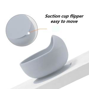 Juego de Vajilla Redonda Portátil de Silicona sin BPA, Diseño Lindo, Plato de Alimentación para Niños, Cuchara y Tenedor para Bebés, Fácil de <span class=keywords><strong>Comer</strong></span> - Product Image 2