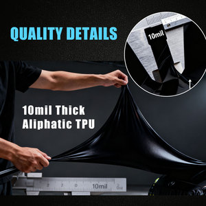 Película de protección para pintura de coche, película PPF antiarañazos, suave, autoadhesivo, de TPU, negro mate, 8 años de durabilidad - Product Image 2