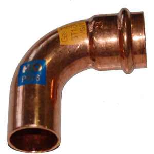 22x22 mâle/femelle, coude en cuivre pressé, technique de forgeage, connexion par soudure, matière plastique pour plomberie d'eau potable - Product Image 1