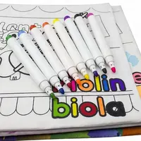 Conjunto de presente promocional, canetas de tecido permanente multicoloridas