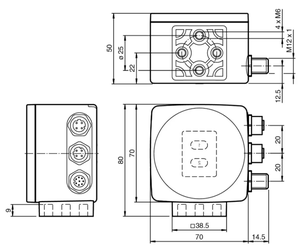 Pepperl+Fuchs PXV100A-F200-B28-V1D Tête de lecture de positionnement, originale et neuve en stock, pour système de lecture de codes-barres Data Matrix - Product Image 6