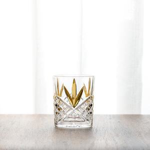 NOVARE - Elegante Vaso <span class=keywords><strong>de</strong></span> Whisky Doble con Diseño <span class=keywords><strong>de</strong></span> Banda Dorada, Moderno, <span class=keywords><strong>de</strong></span> Cristal, 310 ml, para Fiestas - Product Image 3