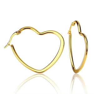 <span class=keywords><strong>Boucles</strong></span> <span class=keywords><strong>d</strong></span>'<span class=keywords><strong>oreilles</strong></span> populaires de haute qualité pour femmes et jeunes filles, en acier inoxydable, en forme de cœur, style simple - Product Image 4