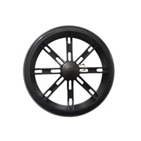 Roues de remplacement robustes en polyuréthane rouge, acier inoxydable, nylon et caoutchouc pour chariots de courses industriels et chariots à main pour personnes âgées