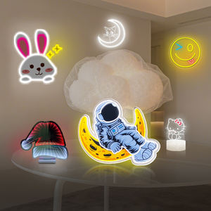 Dropshipping diseño gratuito hecho a medida iluminado largo duradero Control remoto frase LED lámpara de neón para recuerdo - Product Image 5