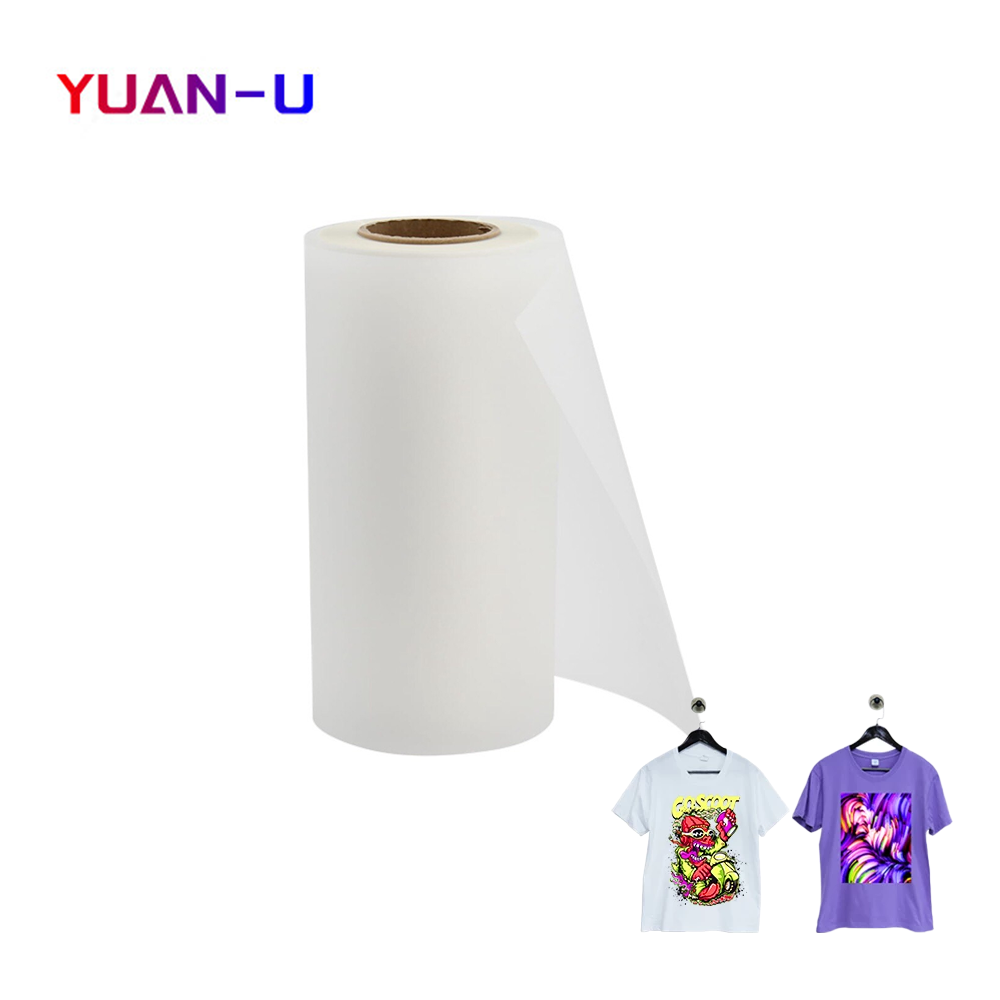 Горячая очистить холодной пилинг двойной на одной стороне 75 микрон 30 33 см * 100 м DTF ПЭТ-пленка в рулоне для передачи тепла DTF принтер