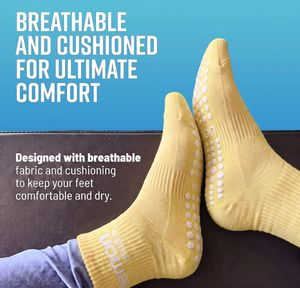 Chaussettes de barre antidérapantes BiLu avec grip, en coton premium, design personnalisé, pack de contenu visuel OEM, échantillonnage audité Intertek - Product Image 2