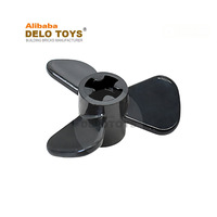 DELO TOYS Briques de construction DIY en ABS, hélice en plastique à 3 pales de 3 diamètres avec trou d'axe (N°6041)