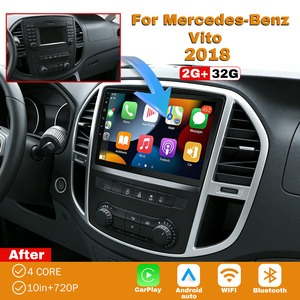 Estéreo para Auto para <span class=keywords><strong>Mercedes</strong></span>-Benz <span class=keywords><strong>Vito</strong></span> 2018, Radio Android con CarPlay, Pantalla de 10 Pulgadas, FM/RDS, Wifi, SWC, Mirror Link + Cámara de Reversa AHD - Product Image 1
