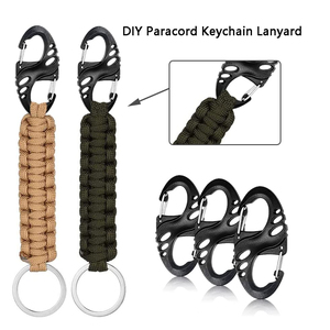 Anahtarlıklar klip S karabina Biners plastik yaylı kancalar toka açık Paracord arazi Yard anahtarlık anahtarlık klipler DIY zanaat kitleri - Product Image 3
