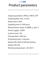Detector de Polvo Portátil HP8130 con Pantalla Táctil de 4.3 Pulgadas, Batería de Litio, para Molinos de Acero/Harina