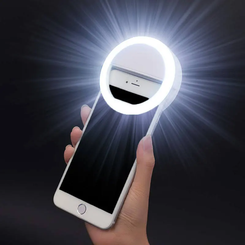 Wholesale Portable Rechargeable Usb Clip Photography Video Mobile Phone Led Ring Selfie Light