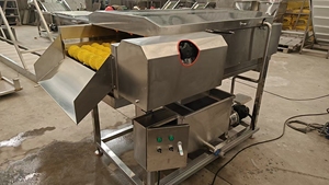 Máquina Motorizada de Acero Inoxidable para Lavar y Pelar Frutas y Verduras con Cepillos Paralelos, 2500W de Potencia y Capacidad de 500-2000kg/h - Product Image 2