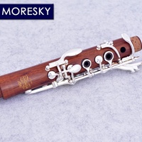 MORESKY Rosewood Professional Clarinet 18-Key Bb Silver Plated Nickel Silver Surface Customizable M121 Mopane Body