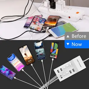 New Product 50W USB Wall Charger Hub 10-Port Desktop USB Charging Station With Multiple Port For Mobile Phone