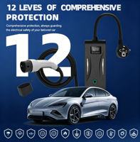 Chargeur BYD 7kW intelligent pour véhicules électriques, 32A, Type 2, mural, commercial et domestique EVSE