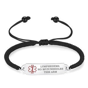 Bracelets de sensibilisation <span class=keywords><strong>au</strong></span> cancer du sein, signes médicaux, foi, courage, espoir, bijoux en corde ajustables inspirants - Product Image 4