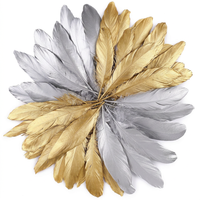 Ailes d'ange en plumes d'oie naturelles or et argent, 6-8 pouces, pour décoration de mariage, accessoires vestimentaires et fêtes - Vente en gros