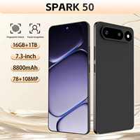 Smartphone Spark 50, écran HD de 7,3 pouces, grand stockage 16+1 To, batterie de 8800 mAh, performances fluides pour les jeux décontractés et la navigation