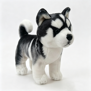 Peluche de husky personalizado, peluche de husky siberiano, peluche de perro husky, peluche realista de cachorro husky, husky blanco y negro - Product Image 4