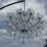 Saixin Haute Qualité Lustres De Mariage Décoration Titulaire 3M Grand Noir Lustre En Métal Stand