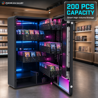 Distributeur automatique mural compact de 32 pouces avec écran tactile, vérification d'âge en option, interface SDK API, paiement sans espèces pour le tabac