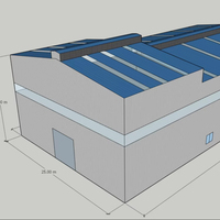 Entrepôt préfabriqué en acier, atelier industriel, hangar métallique, bâtiment industriel préfabriqué