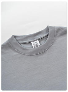Nouvelle mode à la mode marque surdimensionné ample décontracté été T-Shirt hommes basique à manches courtes imprimé lavé T-shirt - Product Image 4