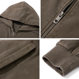 Wholesale Custom logo Embroidery Streetwear Plain Premium Terry Fleece 100% Cotton <b>Mens</b> Long Sleeve <b>Sweatshirts</b> Hoodies - Product Image 4