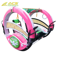 Manège à double siège ACS rose, attraction d'amusement lumineuse, équipement commercial d'arcade intérieur
