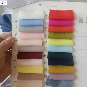 Hazır mal stok kumaş toptan dokuma Spandex Moss krep kumaşı kompozisyon poli Moss krep De Chine giysi kumaşı