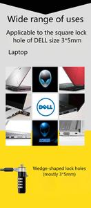 Bán Buôn Kẽm Hợp Kim Chống Trộm An Ninh Khóa 1.8M Cáp Máy Tính Kết Hợp 4 Kỹ Thuật Số Nêm Máy Tính Xách Tay Khóa - Product Image 6