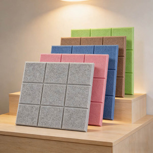 HENGJIU Arte <span class=keywords><strong>de</strong></span> Pared Moderno Cuadrado <span class=keywords><strong>de</strong></span> Fieltro Autoadhesivo, Insonorizante y Reductor <span class=keywords><strong>de</strong></span> Ruido para Decoración del Hogar, Todas las Temporadas - Product Image 1