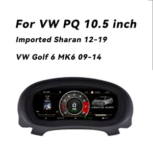 Full LCD Instrument Panel For Volkswagen Golf 6 Mk6 PQ MQB VW CC Sharan Passat Tiguan Scirocco Jetta EOS 10.5"12.3" Screen