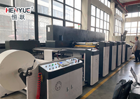 HENYUE Mesin Cetak Flexografi Kertas Otomatis 950mm Non-Stop 6-Warna Multicolor 150m/menit In-Line 75KW untuk Kemasan Makanan