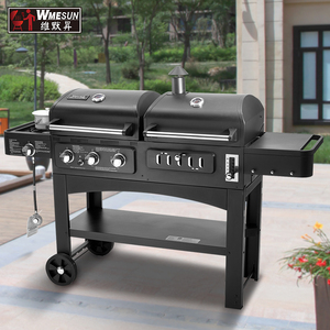 Black Gas &amp; Charcoal Combo Grill, Deluxe, Heavy Duty <strong>BBQ</strong>, Outdoor Cooking, Backyard <strong>BBQ</strong> - Product Image 5