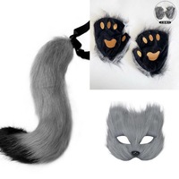 Queue et oreilles en fausse fourrure Anime oreilles queue loup renard chat oreilles et queue ensemble