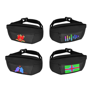 กระเป๋าสะพายไหล่มีจอ LED สำหรับเดินทาง,กระเป๋าสะพายไหล่กันน้ำสายคล้องไหล่สำหรับปั่นจักรยานท่องเที่ยวสำหรับผู้ชายผู้หญิงสีดำปั่นจักรยาน - Product Image 2