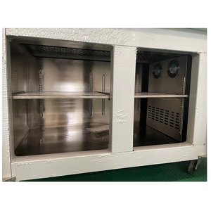Réfrigérateurs de présentation pour légumes, vitrine réfrigérée avec couvercle supérieur, congélateur à commande numérique en acier inoxydable 200L pour la préparation de salades combinées - Product Image 5