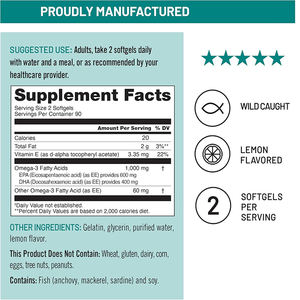 อาหารเสริมฮาลาล GMP อาหารเสริมธรรมชาติสำหรับหญิงตั้งครรภ์น้ำมันปลาโอเมก้า3 - Product Image 2